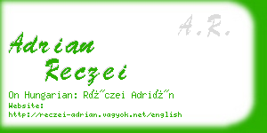 adrian reczei business card